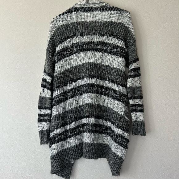 Vintage Mossimo Knit open cardigan sweater striped long normcore Y2K winter S - Picture 6 of 11